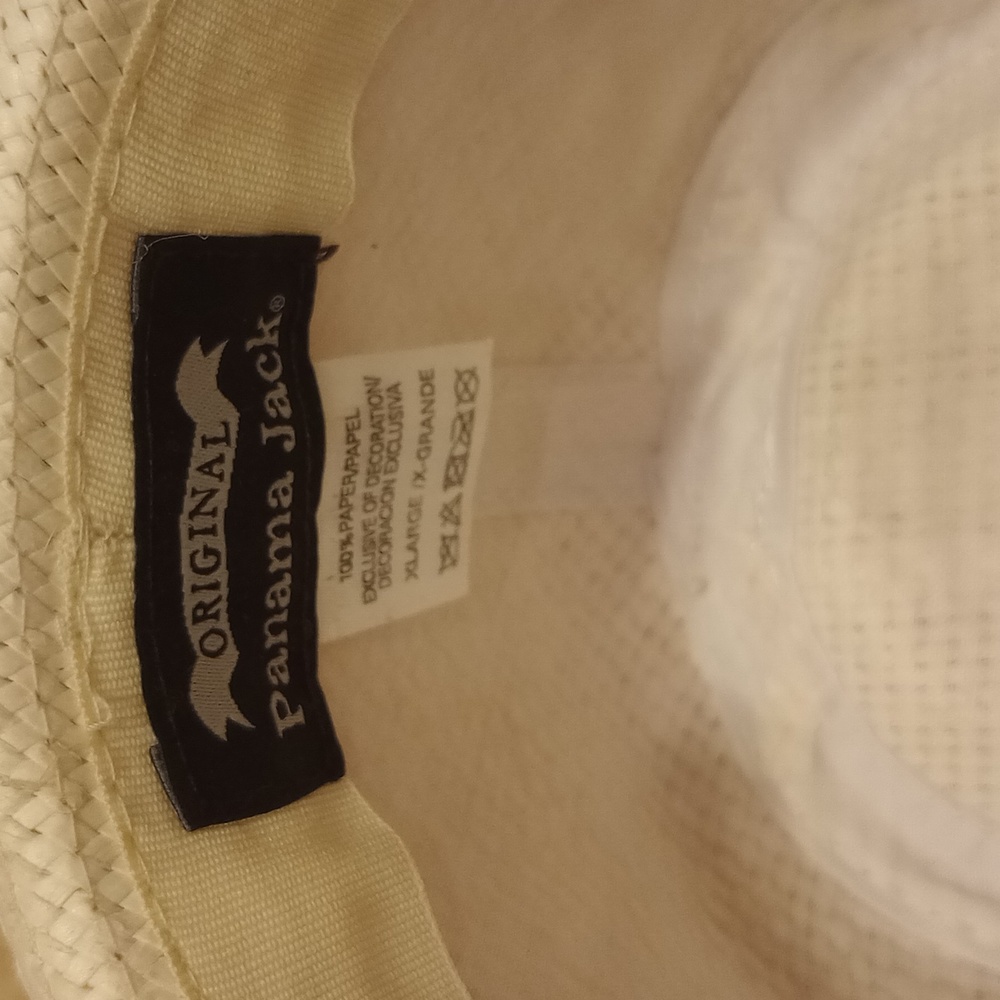 Panama Jack Woven Striped Hatband Fedora safari Hat XL- Worn 1X - Picture 6 of 7